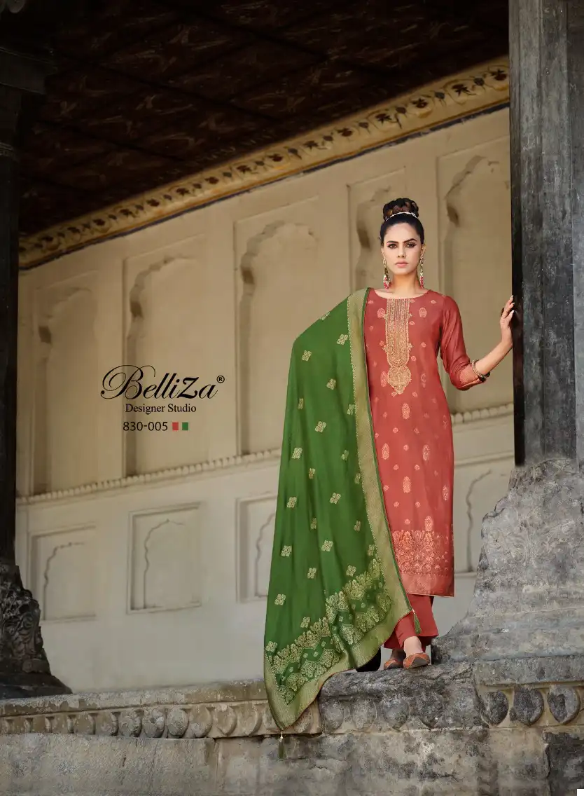 Belliza Izhaar Viscose Pashmina Jacquard Wholesale Winter Wear Salwar Suit Catalog - 6 Pcs Set — Wholesale Salwar Suits, Belliza Designer wholesale from Surat - Gallery Image 5