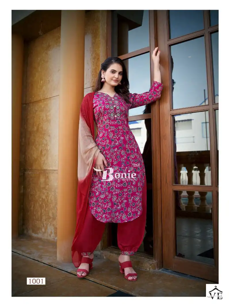 Bonie Izhar Vol 3 Heavy Chanderi Prints Wholesale Readymade Salwar Suit Catalog - Image 2