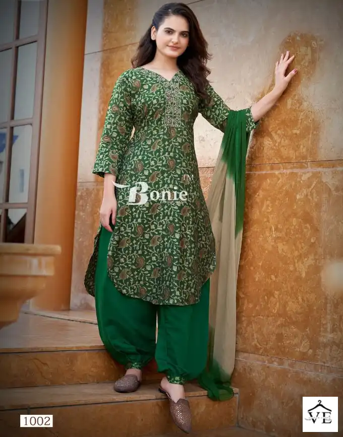 Bonie Izhar Vol 3 Heavy Chanderi Prints Wholesale Readymade Salwar Suit Catalog