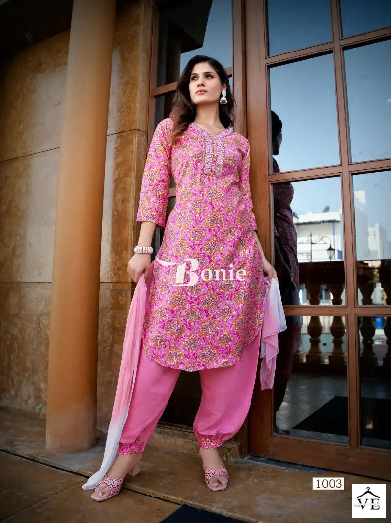 Bonie Izhar Vol 3 Heavy Chanderi Prints Wholesale Readymade Salwar Suit Catalog - Image 3
