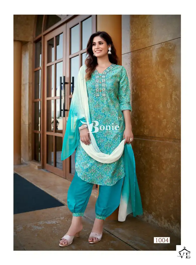 Bonie Izhar Vol 3 Heavy Chanderi Prints Wholesale Readymade Salwar Suit Catalog - Image 4