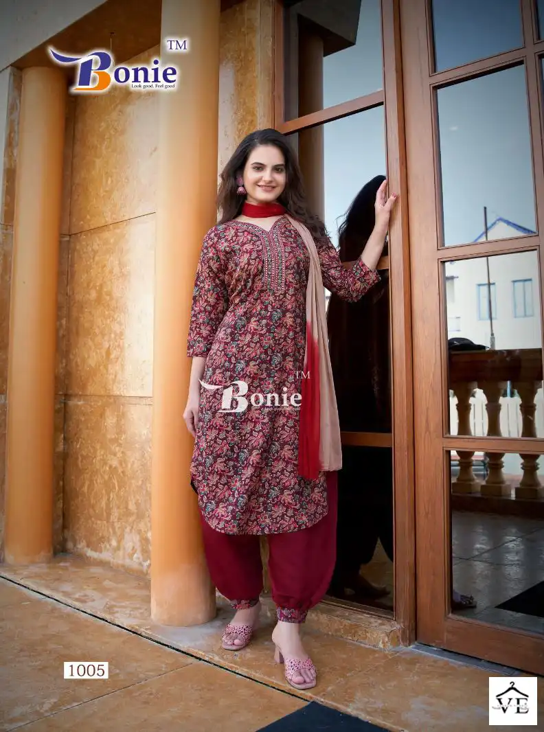 Bonie Izhar Vol 3 Heavy Chanderi Prints Wholesale Readymade Salwar Suit Catalog - Image 5