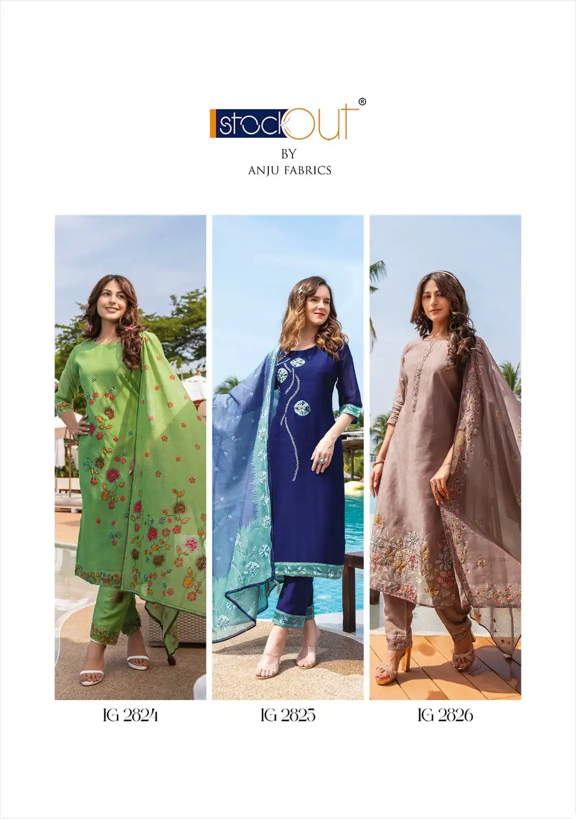 Anju Fabrics Instagirl Vol 4 Pure Modal Silk Wholesale Readymade Suits Catalog - 6 Pcs Set — Wholesale Salwar Suits, MPA wholesale from Surat — view 8