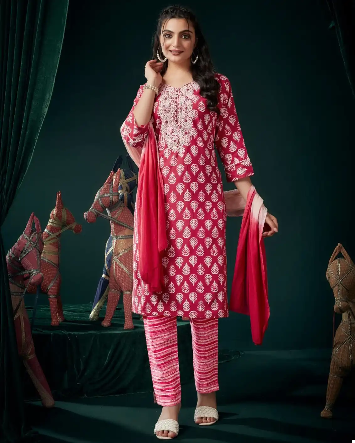 Wanna Ishika Pure Cotton Wholesale Readymade Suit Catalog - 3 Pcs Set — Wholesale Salwar Suits, MPA wholesale from Surat — view 1