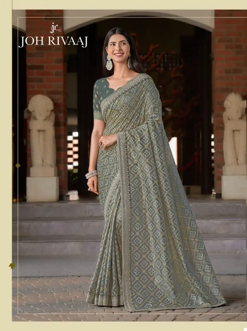 Joh Rivaaj Jacala Vol-630 Fancy Wholesale Saree Catalog — Wholesale Sarees, MPA wholesale from Surat - Gallery Image 5