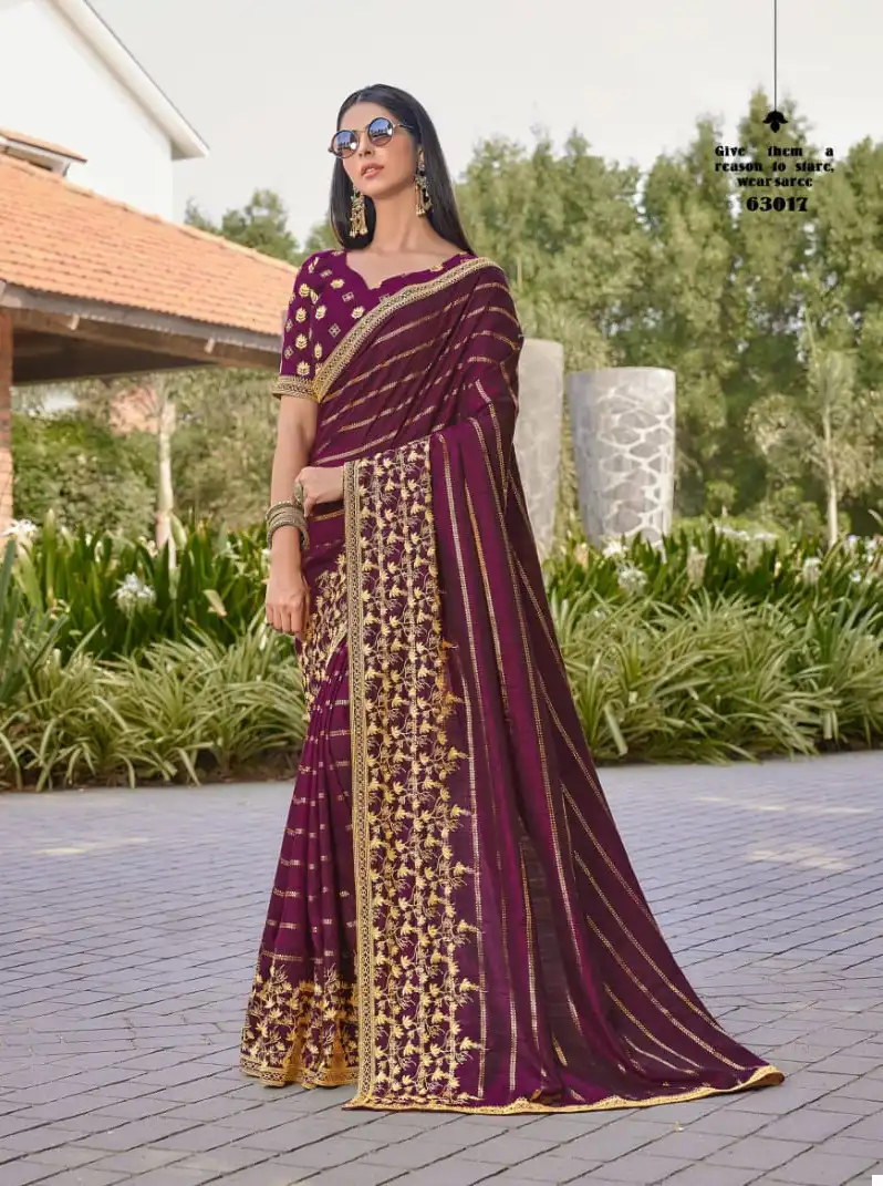Joh Rivaaj Jacala Vol-630 Fancy Wholesale Saree Catalog — Wholesale Sarees, MPA wholesale from Surat - Gallery Image 7