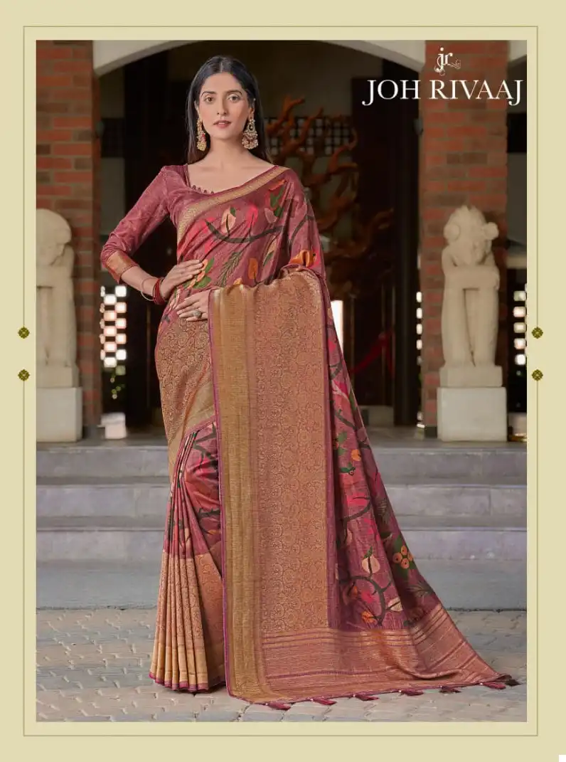 Joh Rivaaj Jacala Vol-630 Fancy Wholesale Saree Catalog — Wholesale Sarees, MPA wholesale from Surat - Gallery Image 8