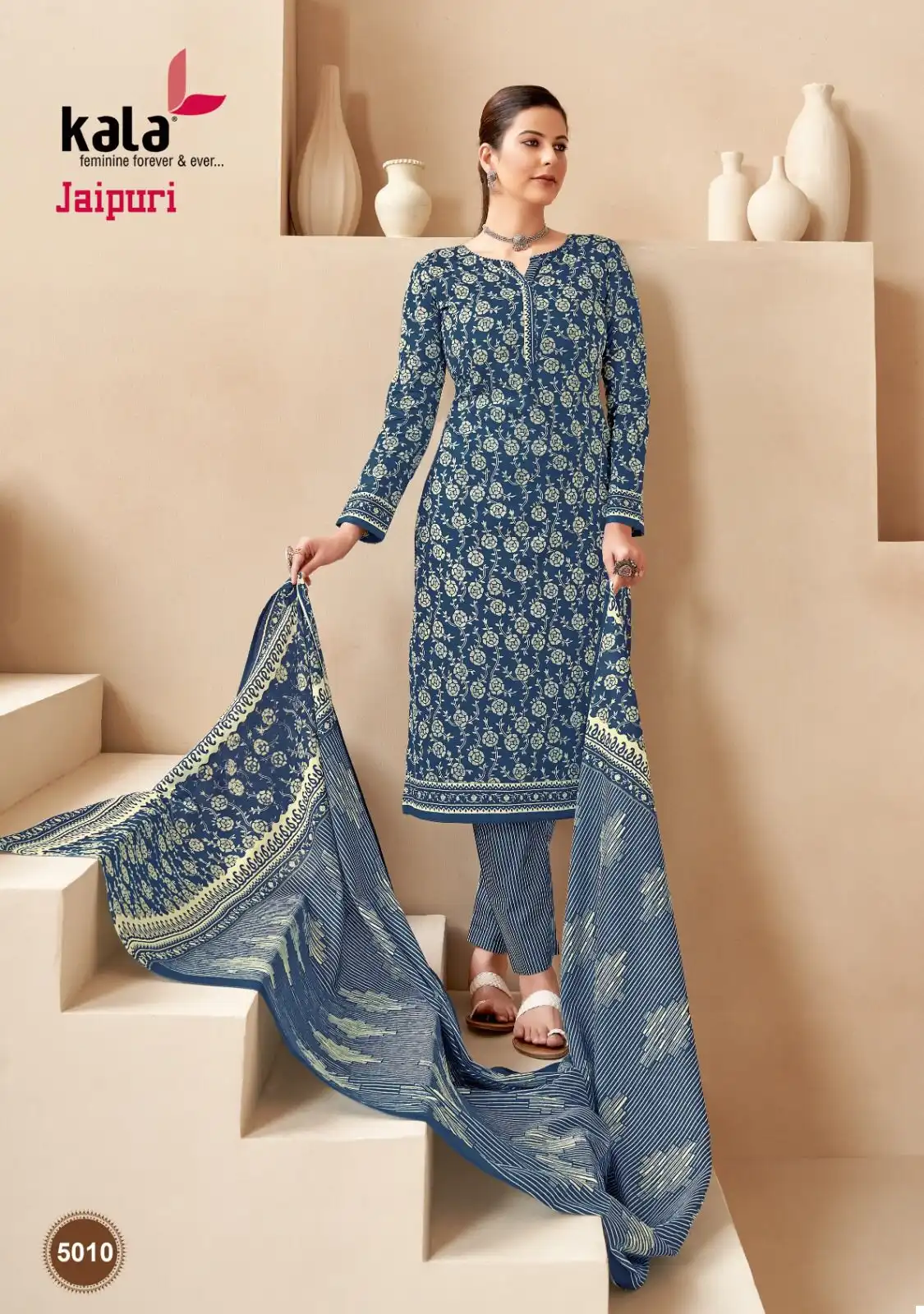 Kala Fashion Jaipuri Vol 3 Cotton Wholesale Readymade Salwar Suit Catalog — Wholesale Salwar Suits, MPA wholesale from Surat - Gallery Image 12
