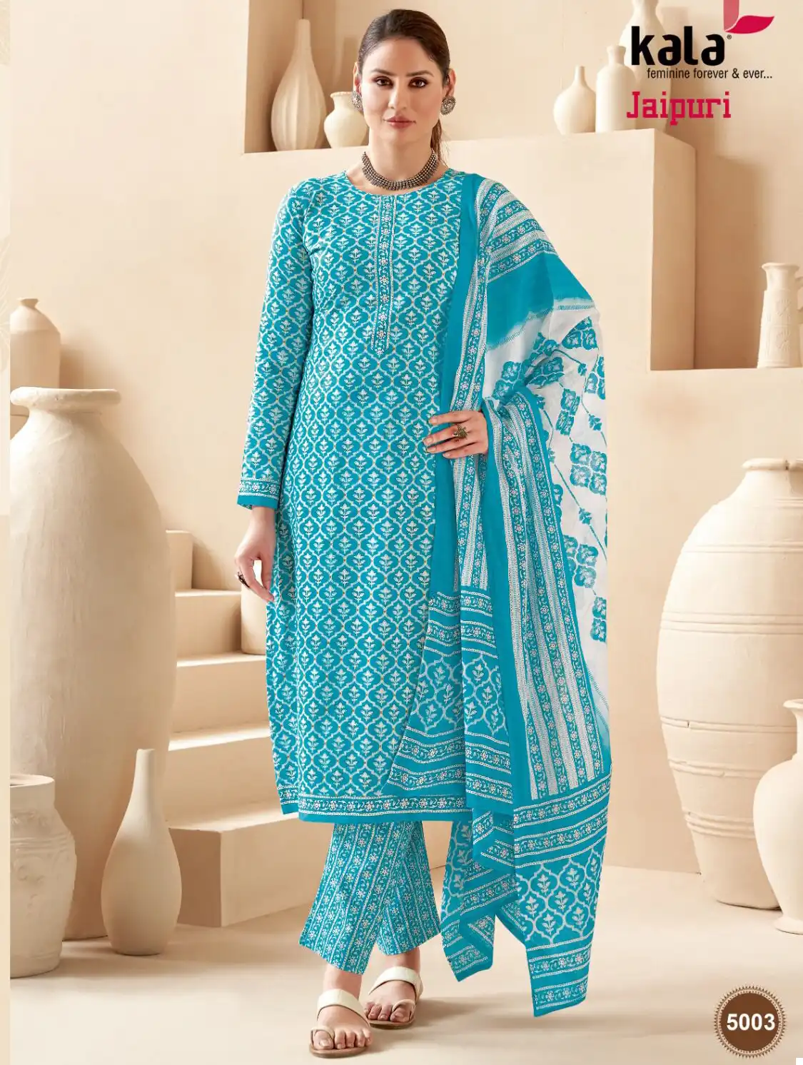 Kala Fashion Jaipuri Vol 3 Cotton Wholesale Readymade Salwar Suit Catalog — Wholesale Salwar Suits, MPA wholesale from Surat — view 1