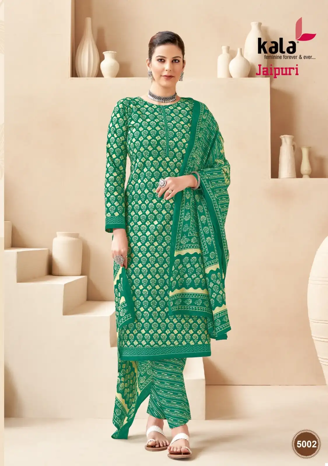 Kala Fashion Jaipuri Vol 3 Cotton Wholesale Readymade Salwar Suit Catalog — Wholesale Salwar Suits, MPA wholesale from Surat - Gallery Image 3