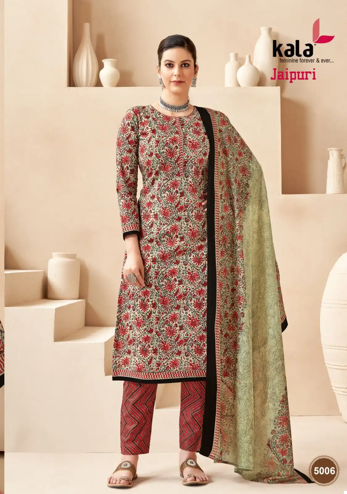 Kala Fashion Jaipuri Vol 3 Cotton Wholesale Readymade Salwar Suit Catalog — Wholesale Salwar Suits, MPA wholesale from Surat - Gallery Image 6