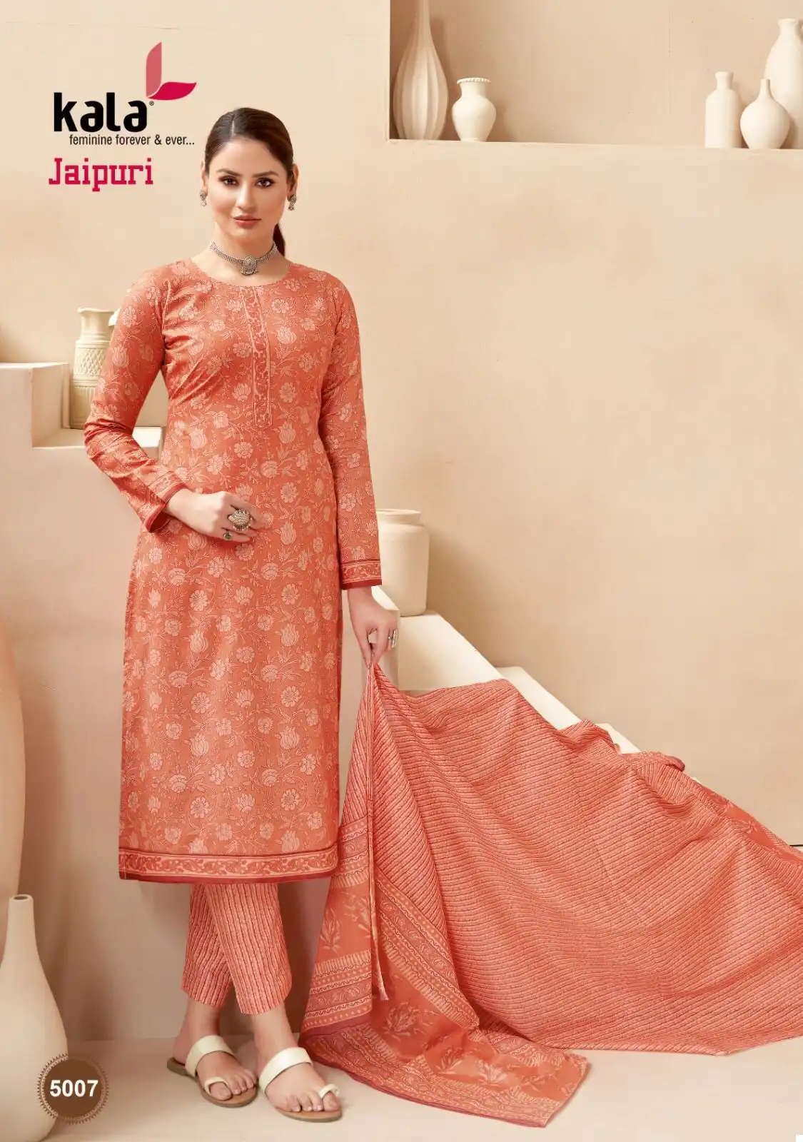 Kala Fashion Jaipuri Vol 3 Cotton Wholesale Readymade Salwar Suit Catalog — Wholesale Salwar Suits, MPA wholesale from Surat - Gallery Image 7