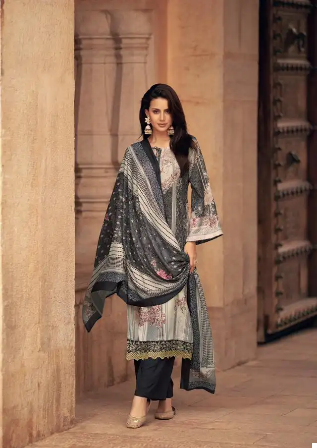 Mumtaz Arts Jashn E Riwaaz Pashmina Wholesale Designer Winter Wear Salwar Suit Catalog — Wholesale Salwar Suits, MPA wholesale from Surat — view 4