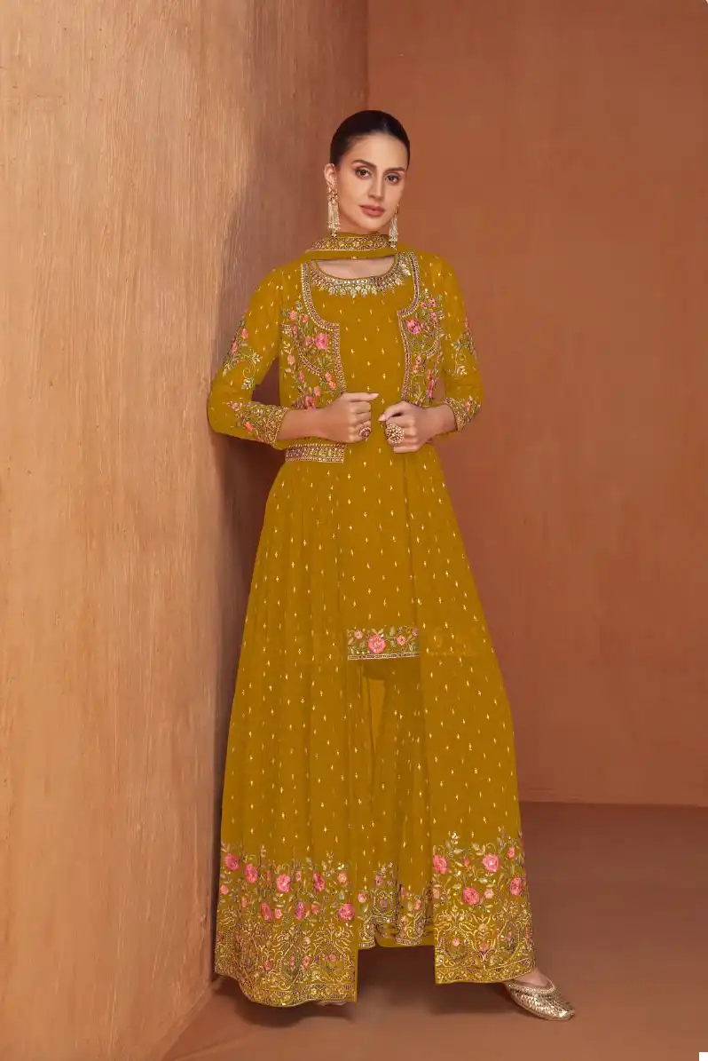 Gulkayra Jasmeen Real Georgette Wholesale Designer Suits Catalog - 4 Pcs Set — Wholesale Salwar Suits, MPA wholesale from Surat - Gallery Image 3
