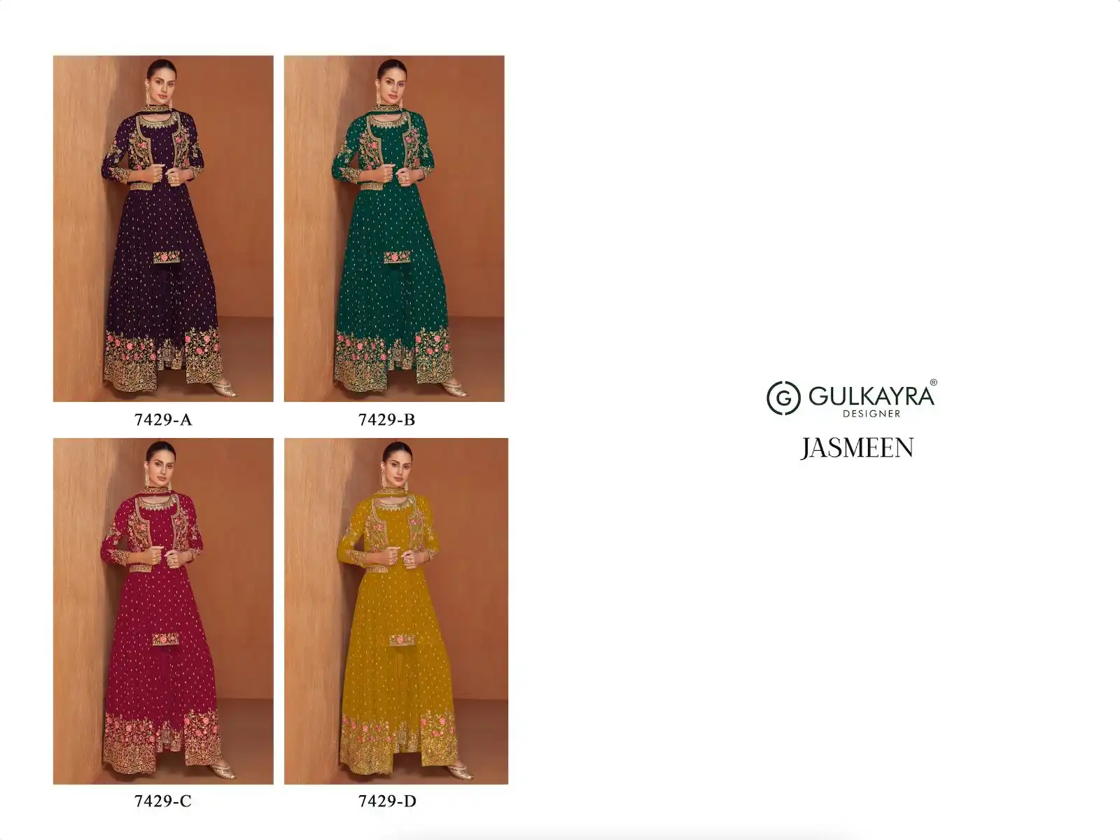 Gulkayra Jasmeen Real Georgette Wholesale Designer Suits Catalog - 4 Pcs Set — Wholesale Salwar Suits, MPA wholesale from Surat — view 4