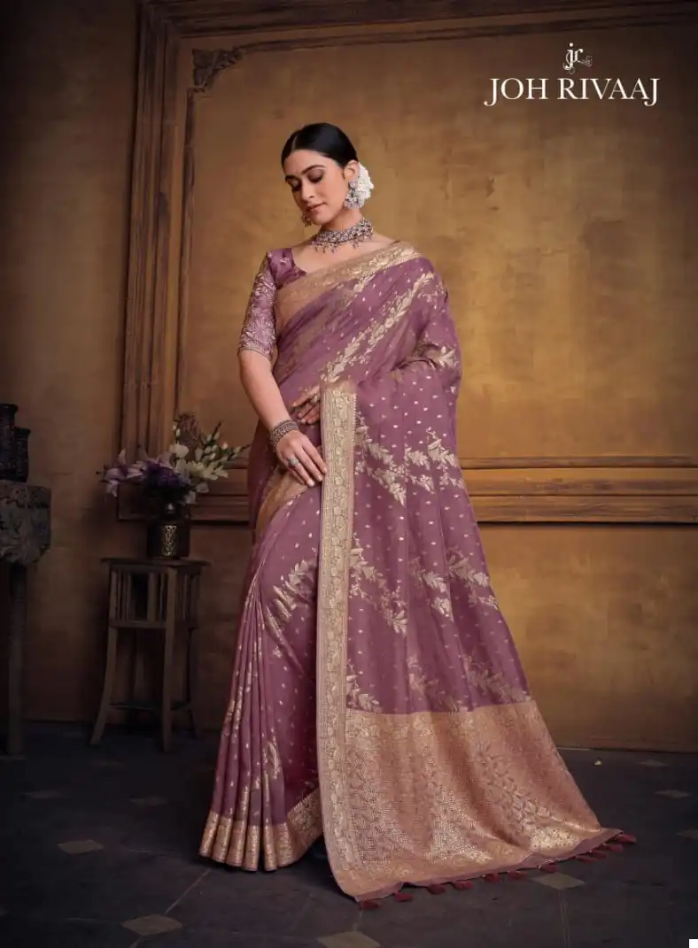 Joh Rivaaj Jayden Vol-610 Dola Silk Wholesale Saree Catalog — Wholesale Sarees, MPA wholesale from Surat - Gallery Image 2