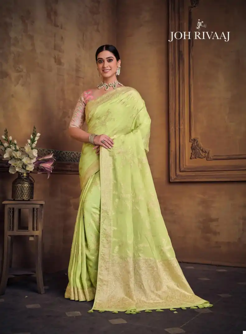 Joh Rivaaj Jayden Vol-610 Dola Silk Wholesale Saree Catalog — Wholesale Sarees, MPA wholesale from Surat - Gallery Image 3