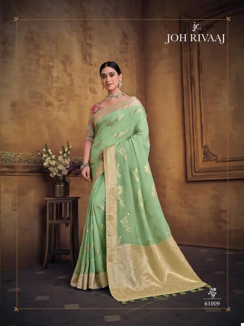Joh Rivaaj Jayden Vol-610 Dola Silk Wholesale Saree Catalog — Wholesale Sarees, MPA wholesale from Surat - Gallery Image 5