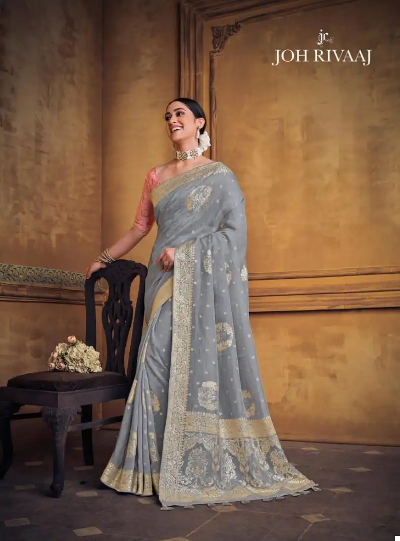 Joh Rivaaj Jayden Vol-610 Dola Silk Wholesale Saree Catalog — Wholesale Sarees, MPA wholesale from Surat - Gallery Image 6