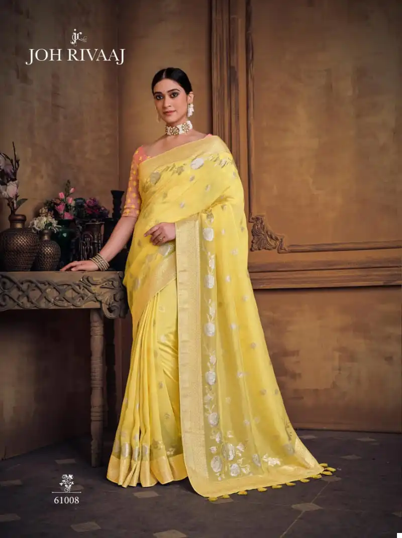 Joh Rivaaj Jayden Vol-610 Dola Silk Wholesale Saree Catalog — Wholesale Sarees, MPA wholesale from Surat - Gallery Image 7