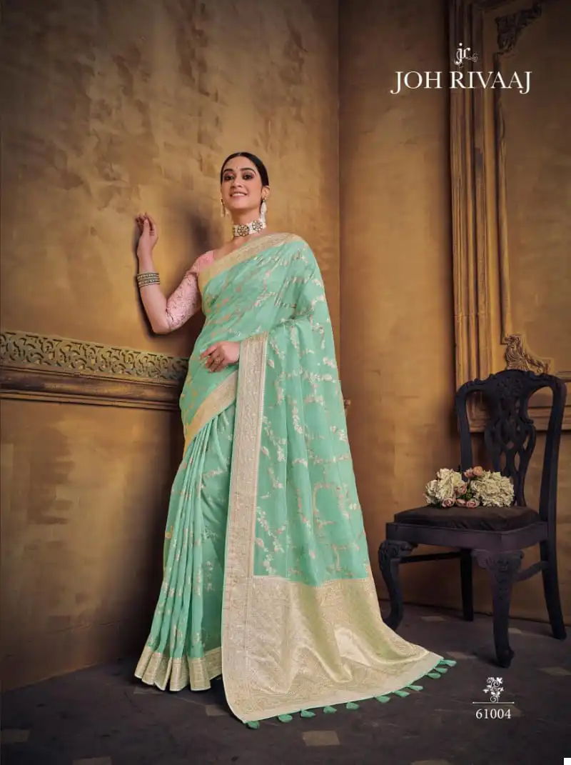 Joh Rivaaj Jayden Vol-610 Dola Silk Wholesale Saree Catalog — Wholesale Sarees, MPA wholesale from Surat - Gallery Image 9
