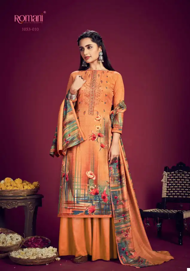 Romani Jhalak Pashmina Wholesale Embroidery Work Designer Winter Wear Salwar Suit Catalog — Wholesale Salwar Suits, MPA wholesale from Surat - Gallery Image 10