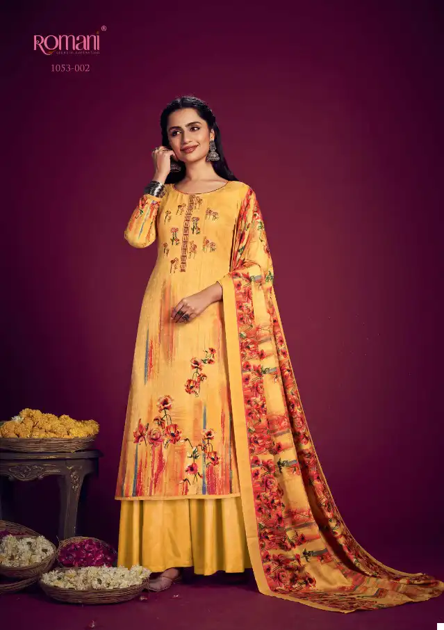 Romani Jhalak Pashmina Wholesale Embroidery Work Designer Winter Wear Salwar Suit Catalog — Wholesale Salwar Suits, MPA wholesale from Surat - Gallery Image 2