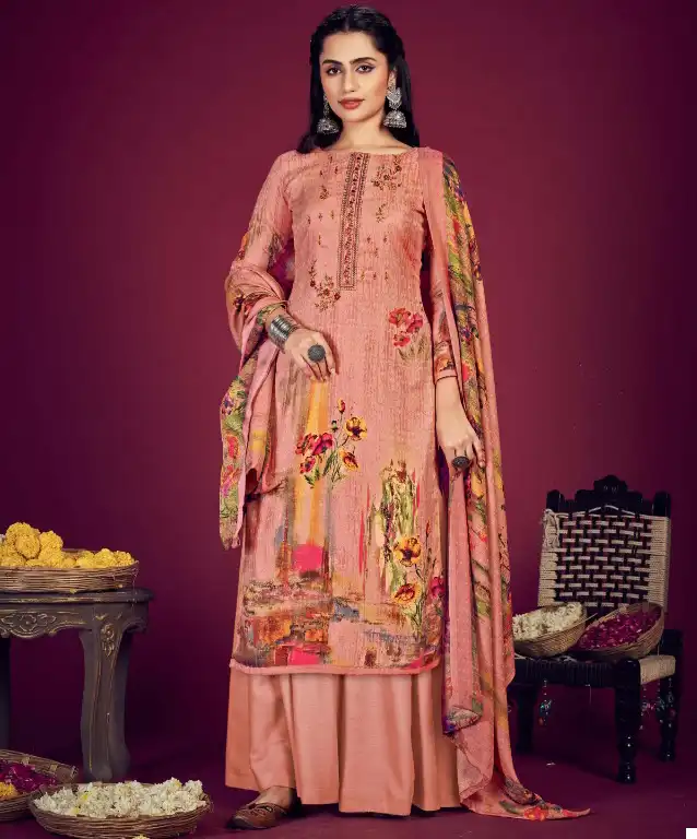 Romani Jhalak Pashmina Wholesale Embroidery Work Designer Winter Wear Salwar Suit Catalog — Wholesale Salwar Suits, MPA wholesale from Surat — view 1
