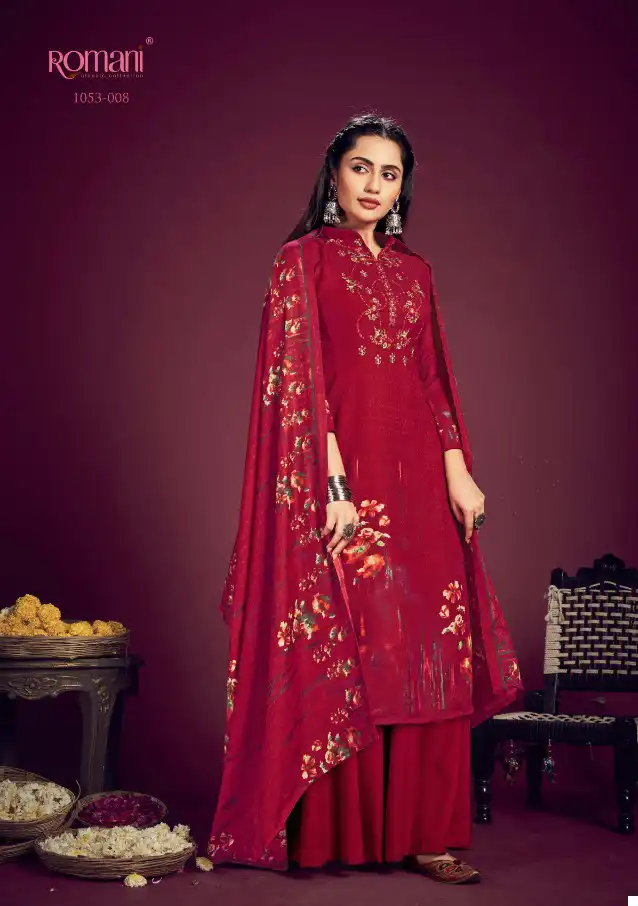 Romani Jhalak Pashmina Wholesale Embroidery Work Designer Winter Wear Salwar Suit Catalog — Wholesale Salwar Suits, MPA wholesale from Surat - Gallery Image 8
