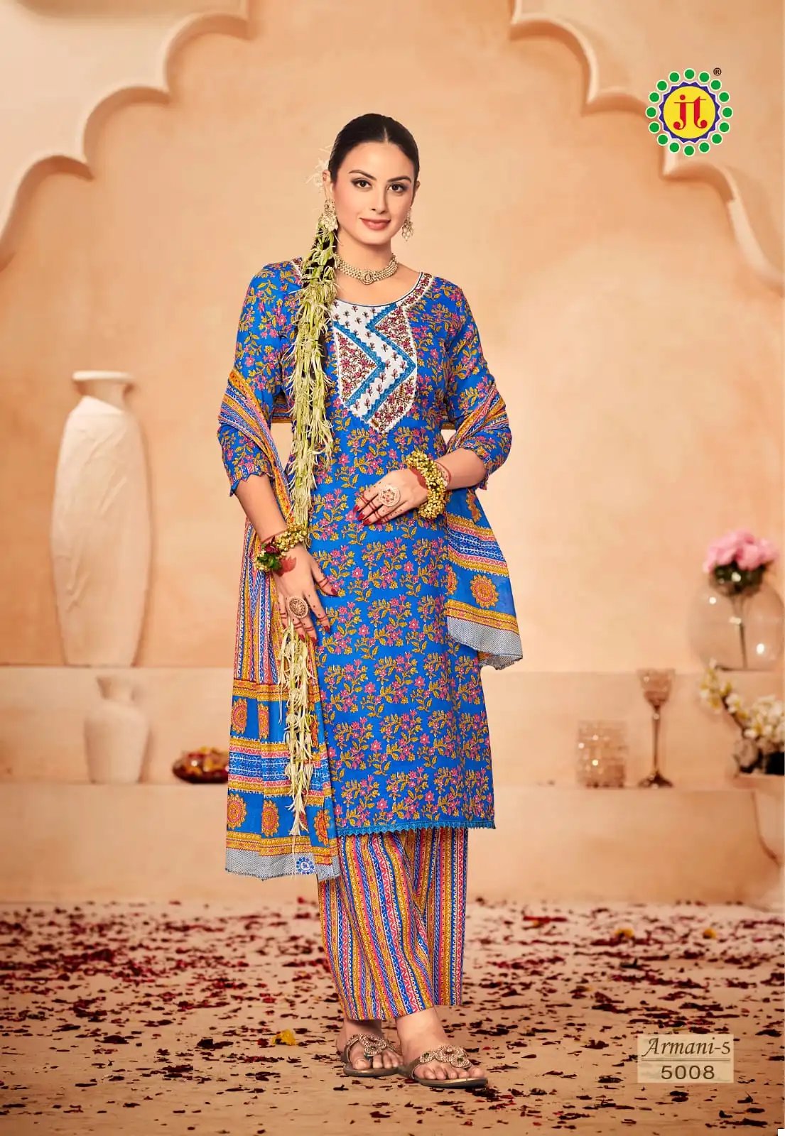 Jt Armani Vol 5 Cotton Wholesale Salwar Suit Catalog — Wholesale Salwar Suits, MPA wholesale from Surat - Gallery Image 4