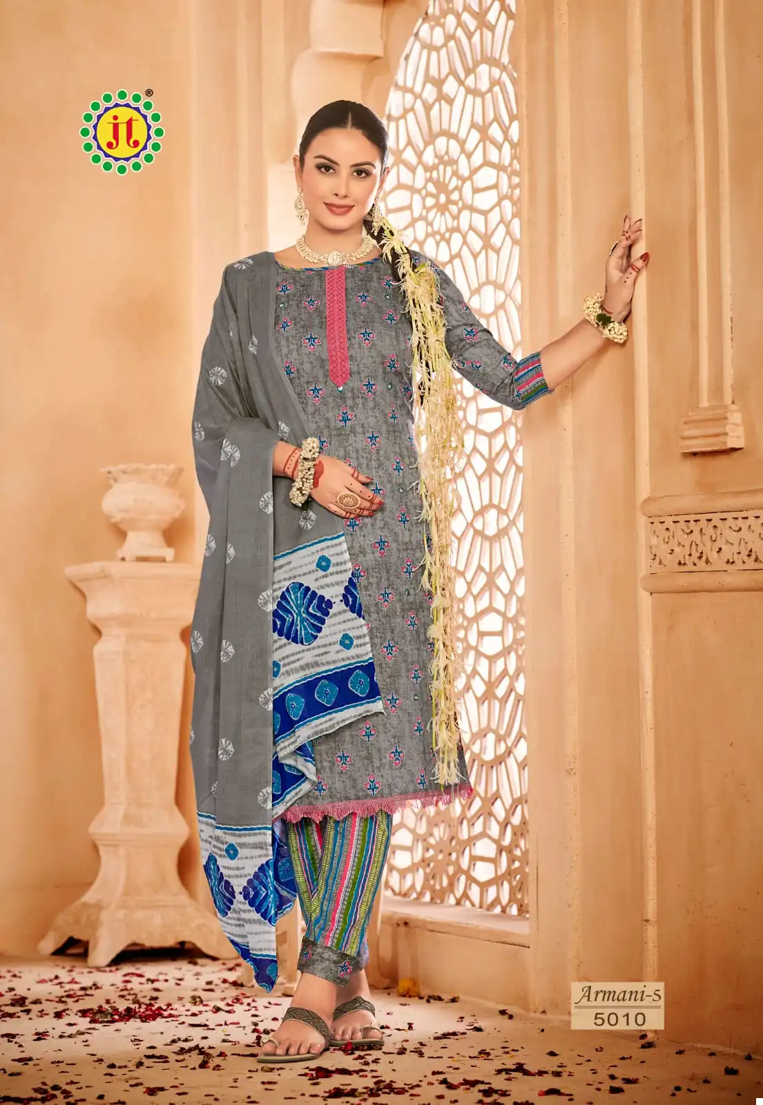 Jt Armani Vol 5 Cotton Wholesale Salwar Suit Catalog — Wholesale Salwar Suits, MPA wholesale from Surat - Gallery Image 7