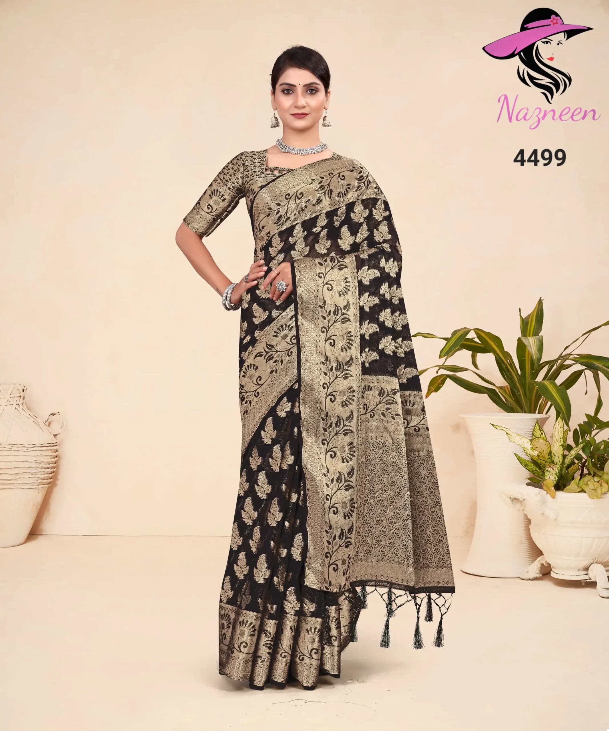Nazneen Julissa Pure Viscose Wholesale Sarees Catalog — Wholesale Sarees, MPA wholesale from Surat - Gallery Image 3
