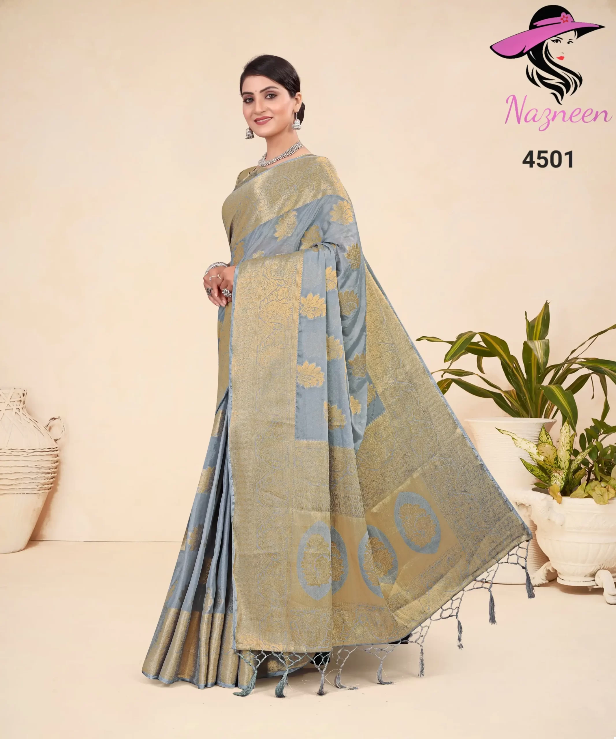 Nazneen Julissa Pure Viscose Wholesale Sarees Catalog — Wholesale Sarees, MPA wholesale from Surat - Gallery Image 5
