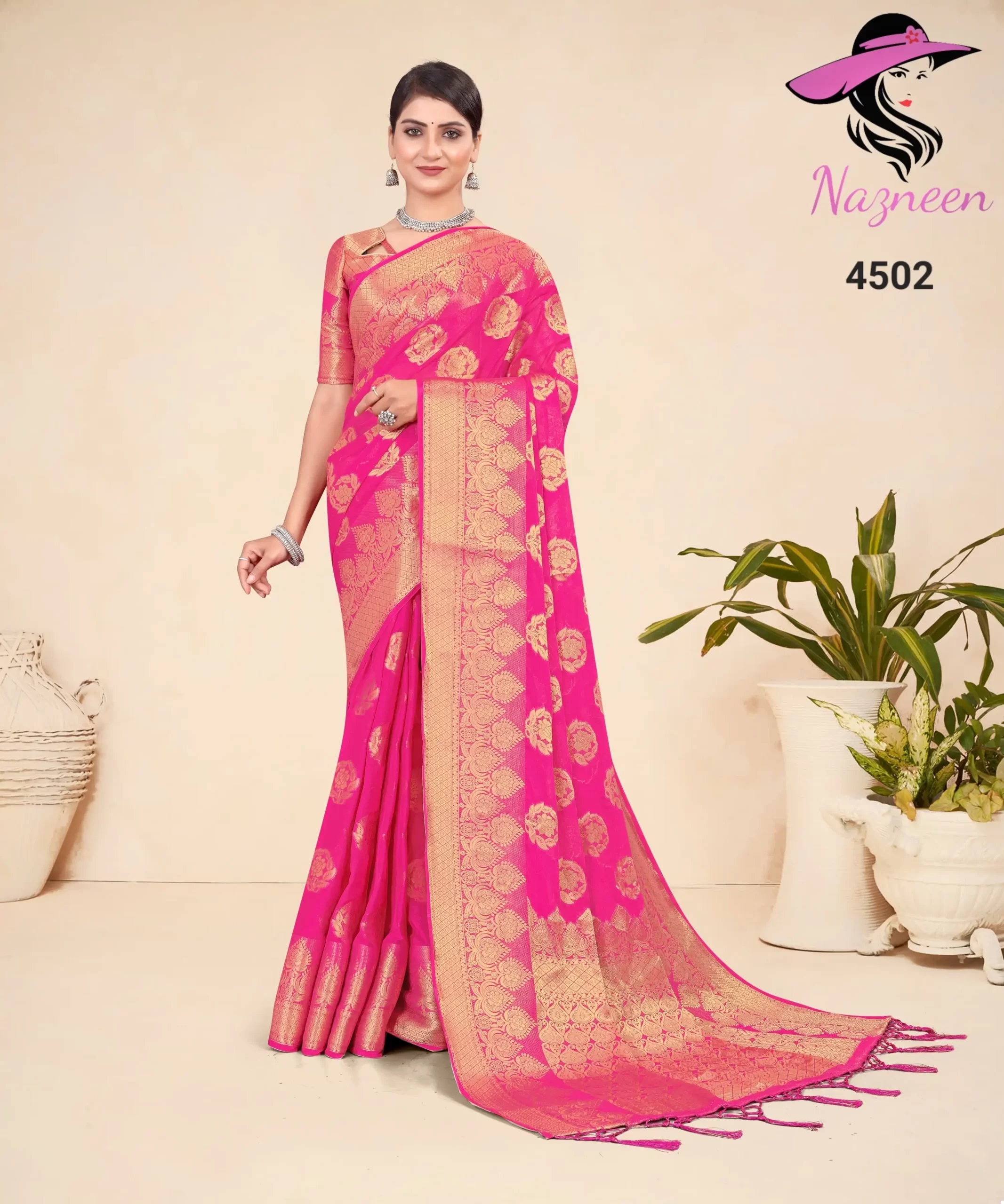 Nazneen Julissa Pure Viscose Wholesale Sarees Catalog — Wholesale Sarees, MPA wholesale from Surat - Gallery Image 6
