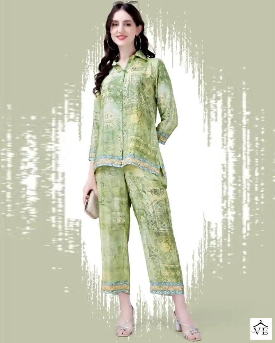 Vardan Ethnic Jisha Kaftan Silk Co Ord Set Vol 2 Silk Wholesale Kurti With Pant Co Ord Set Catalog — Wholesale Kurtis, MPA wholesale from Surat — view 1