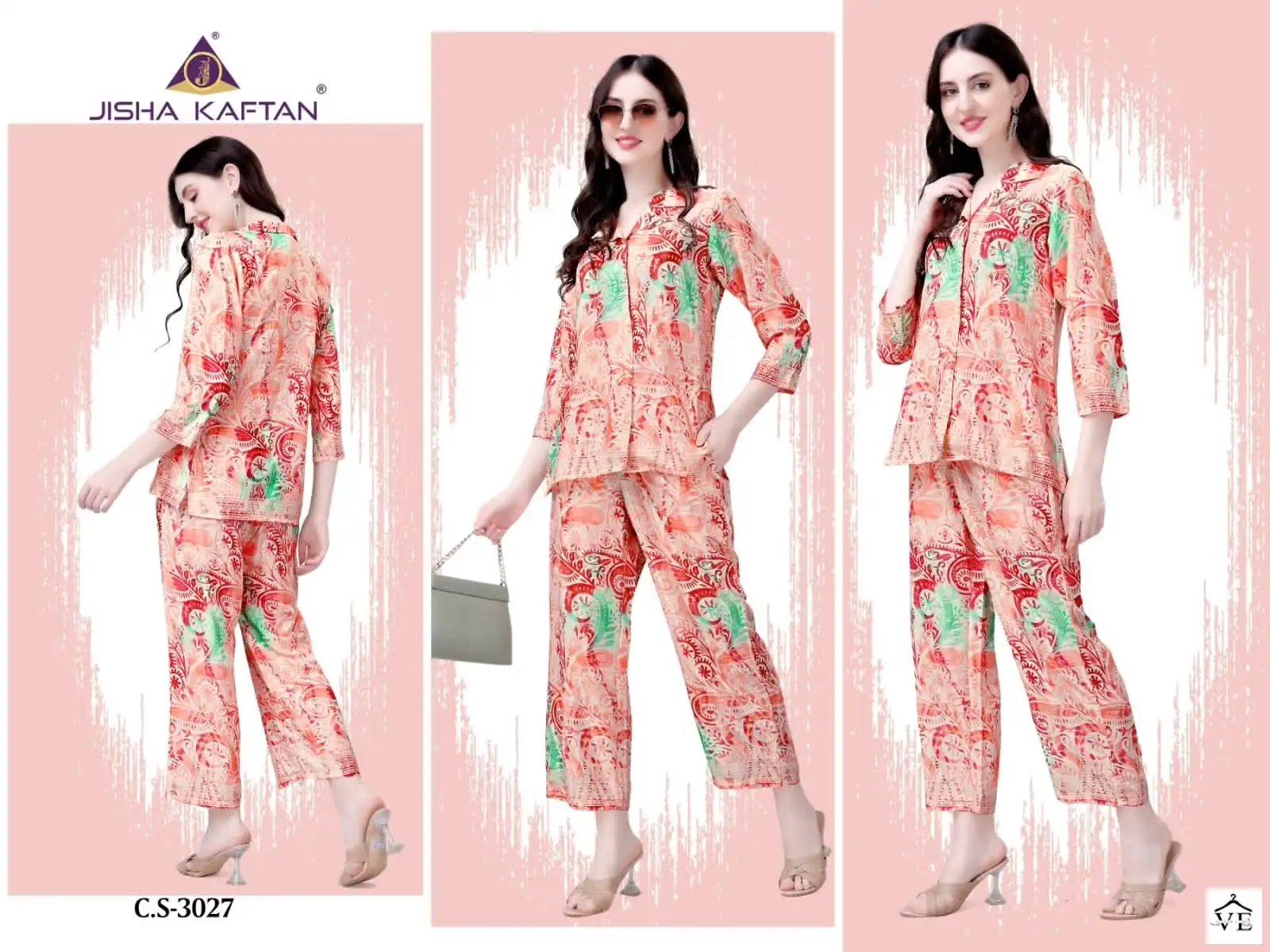 Vardan Ethnic Jisha Kaftan Silk Co Ord Set Vol 2 Silk Wholesale Kurti With Pant Co Ord Set Catalog — Wholesale Kurtis, MPA wholesale from Surat - Gallery Image 6