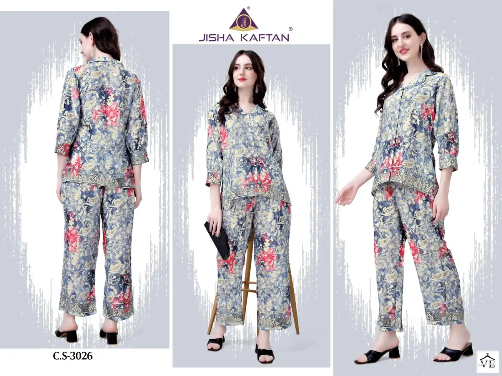 Vardan Ethnic Jisha Kaftan Silk Co Ord Set Vol 2 Silk Wholesale Kurti With Pant Co Ord Set Catalog — Wholesale Kurtis, MPA wholesale from Surat - Gallery Image 7