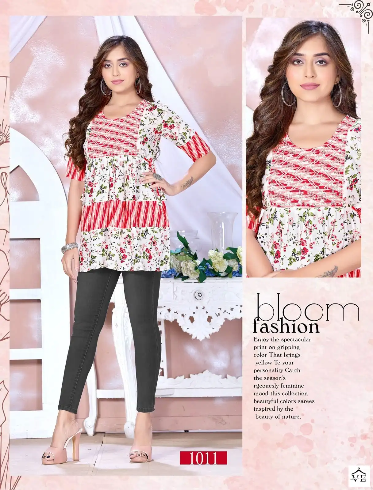 Vardan Ethnic Jlf Kiddy 3 14 Kg Rayon Wholesale Short Kurtis Catalog — Wholesale Kurtis, MPA wholesale from Surat - Gallery Image 2