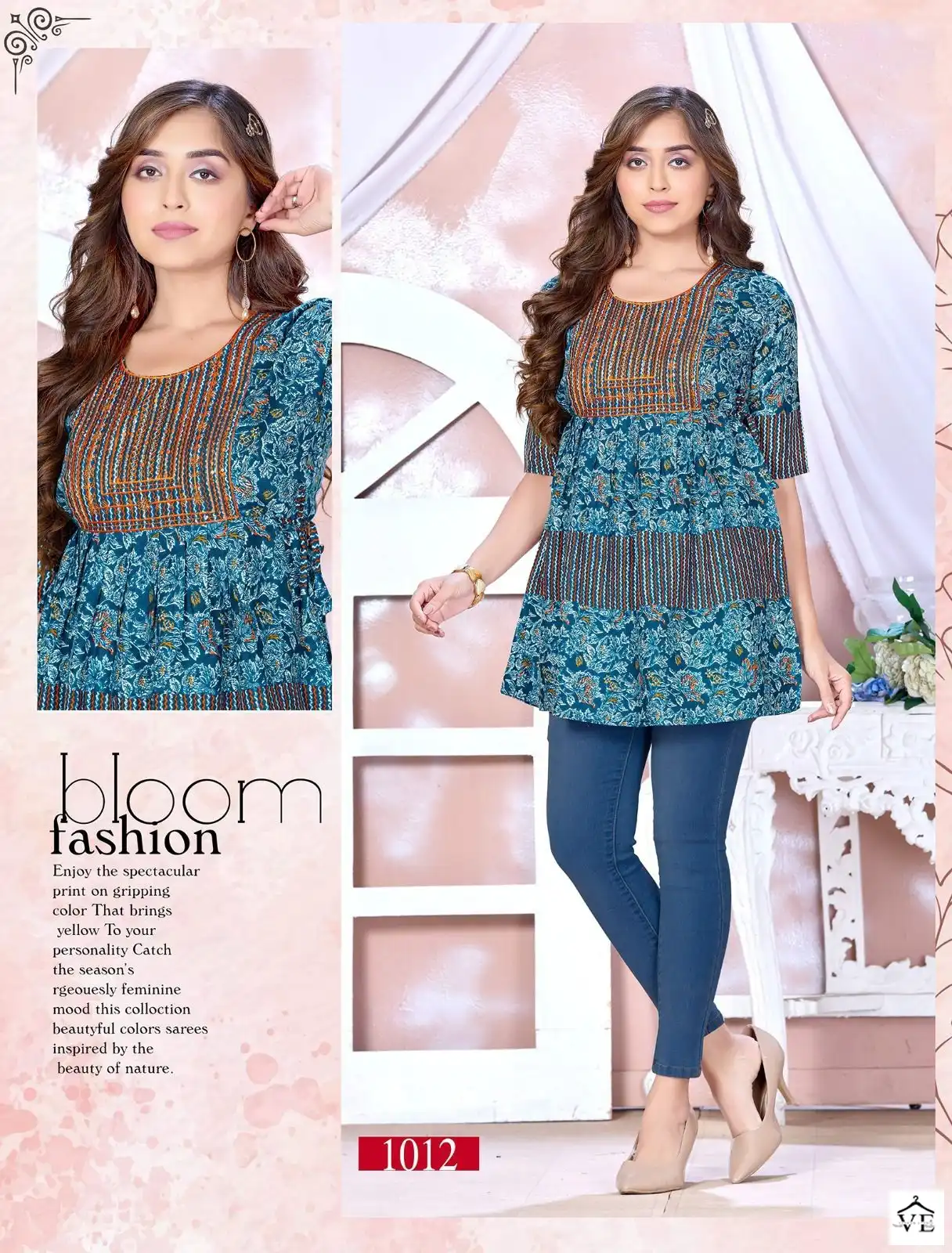 Vardan Ethnic Jlf Kiddy 3 14 Kg Rayon Wholesale Short Kurtis Catalog — Wholesale Kurtis, MPA wholesale from Surat - Gallery Image 3