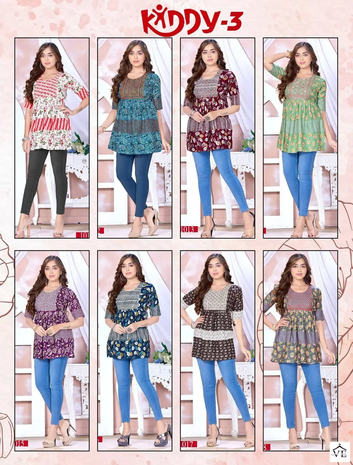 Vardan Ethnic Jlf Kiddy 3 14 Kg Rayon Wholesale Short Kurtis Catalog — Wholesale Kurtis, MPA wholesale from Surat — view 9