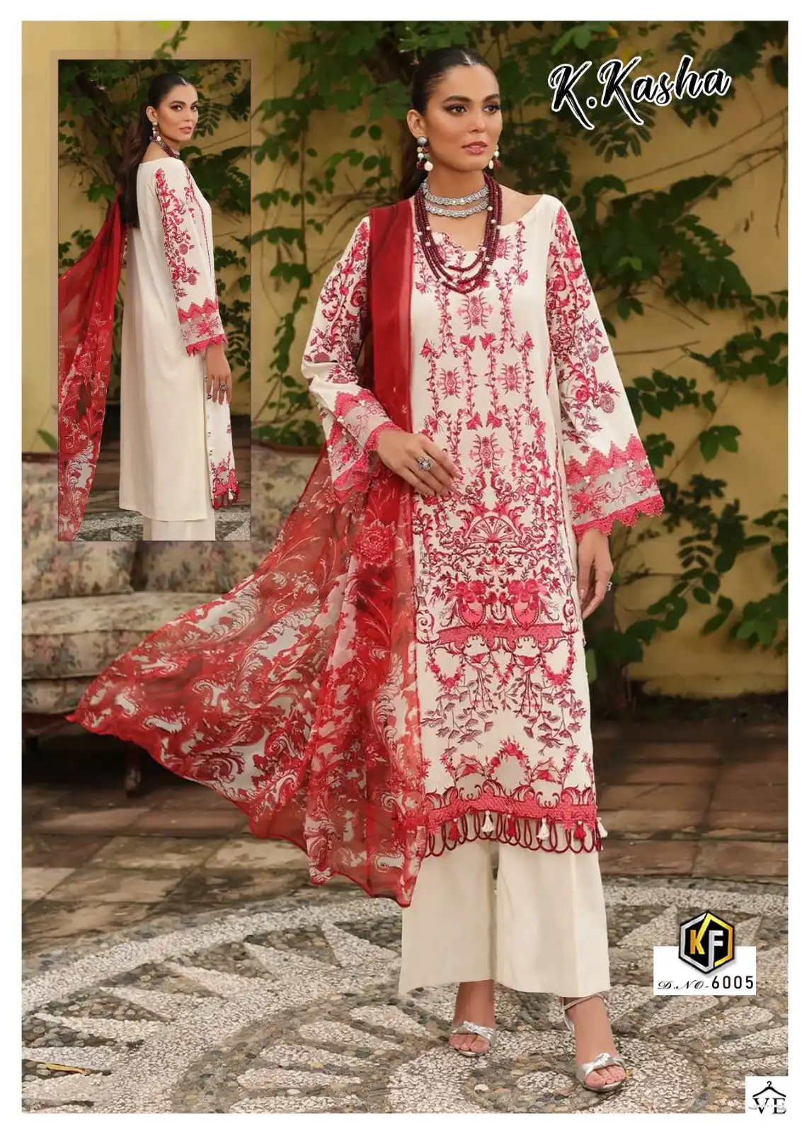 Kaval K Kasha Vol 6 Cotton Wholesale Pakistani Salwar Suit Catalog — Wholesale Salwar Suits, Keval Fab wholesale from Surat - Gallery Image 5