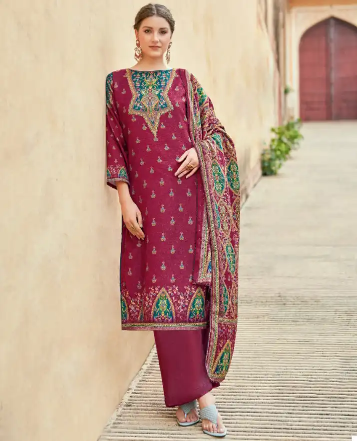 Alok Suits Kaani Shades Pashmina Wholesale Designer Winter Wear Salwar Suit Catalog — Wholesale Salwar Suits, Alok Suit wholesale from Surat — view 1