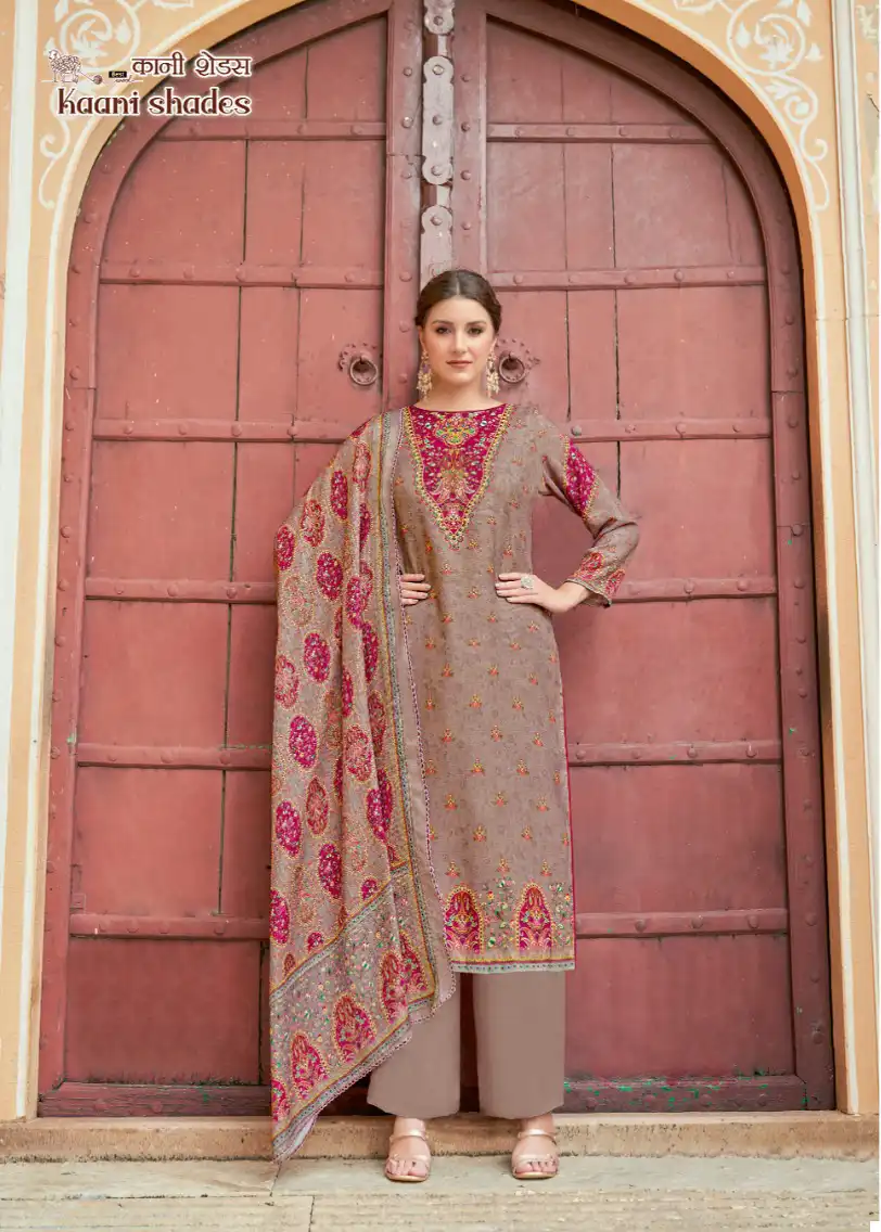 Alok Suits Kaani Shades Pashmina Wholesale Designer Winter Wear Salwar Suit Catalog — Wholesale Salwar Suits, Alok Suit wholesale from Surat - Gallery Image 6