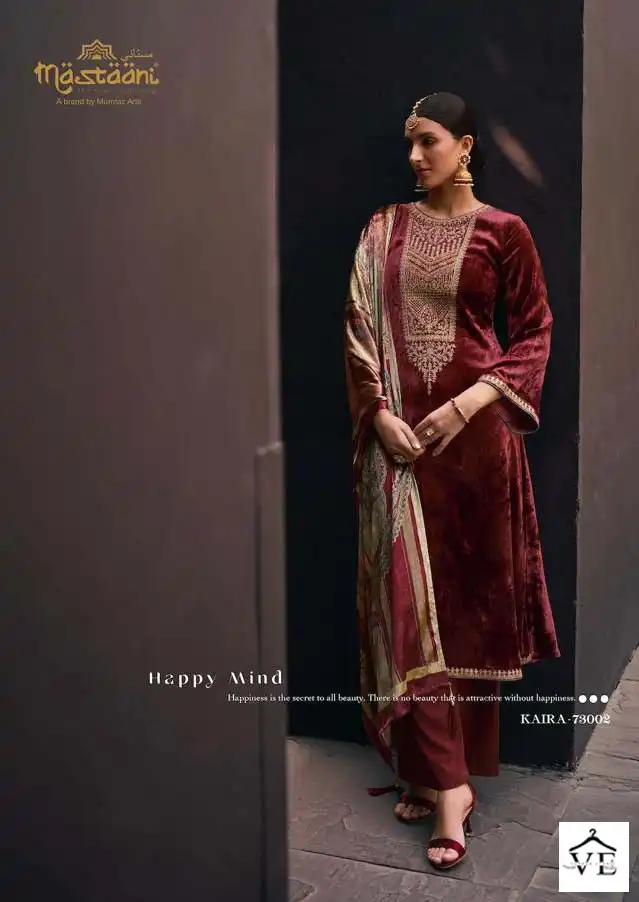 Mumtaz Arts Kaira Velvet Wholesale Beautiful Embroidery Designer Winter Wear Salwar Suit Catalog — Wholesale Salwar Suits, MPA wholesale from Surat - Gallery Image 3