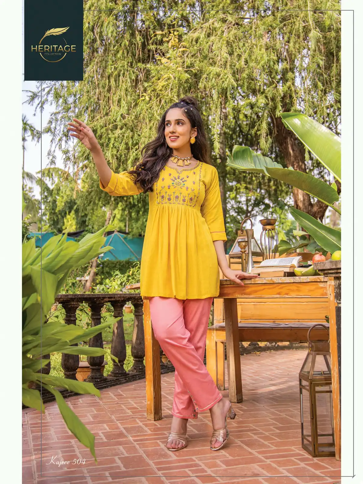 Heritage Kajree Vol-5 Rayon Wholesale Kurti Catalog — Wholesale Kurtis, MPA wholesale from Surat - Gallery Image 5