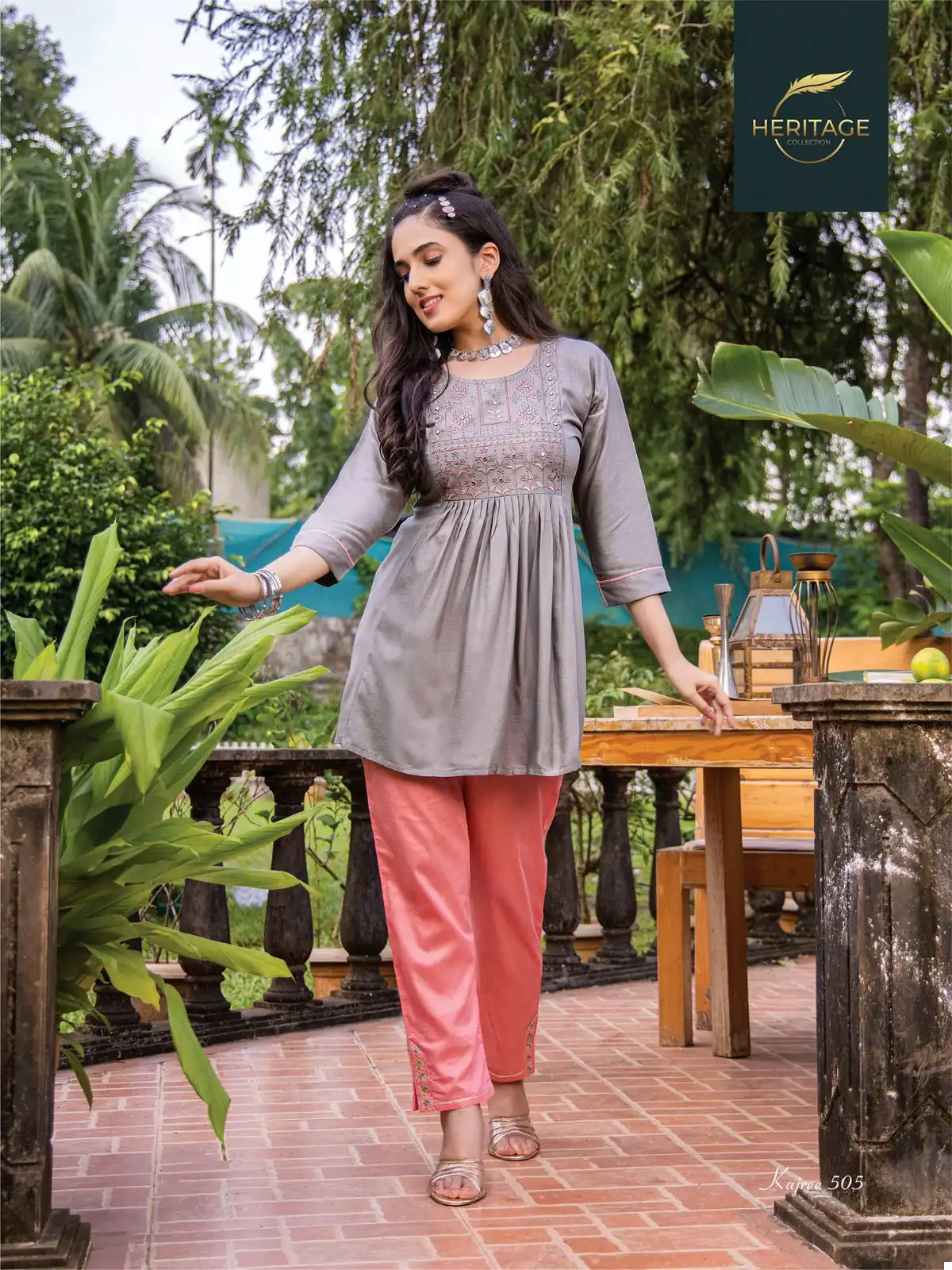 Heritage Kajree Vol-5 Rayon Wholesale Kurti Catalog — Wholesale Kurtis, MPA wholesale from Surat - Gallery Image 6