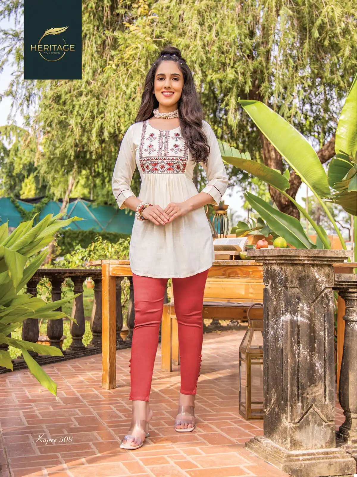 Heritage Kajree Vol-5 Rayon Wholesale Kurti Catalog — Wholesale Kurtis, MPA wholesale from Surat - Gallery Image 2