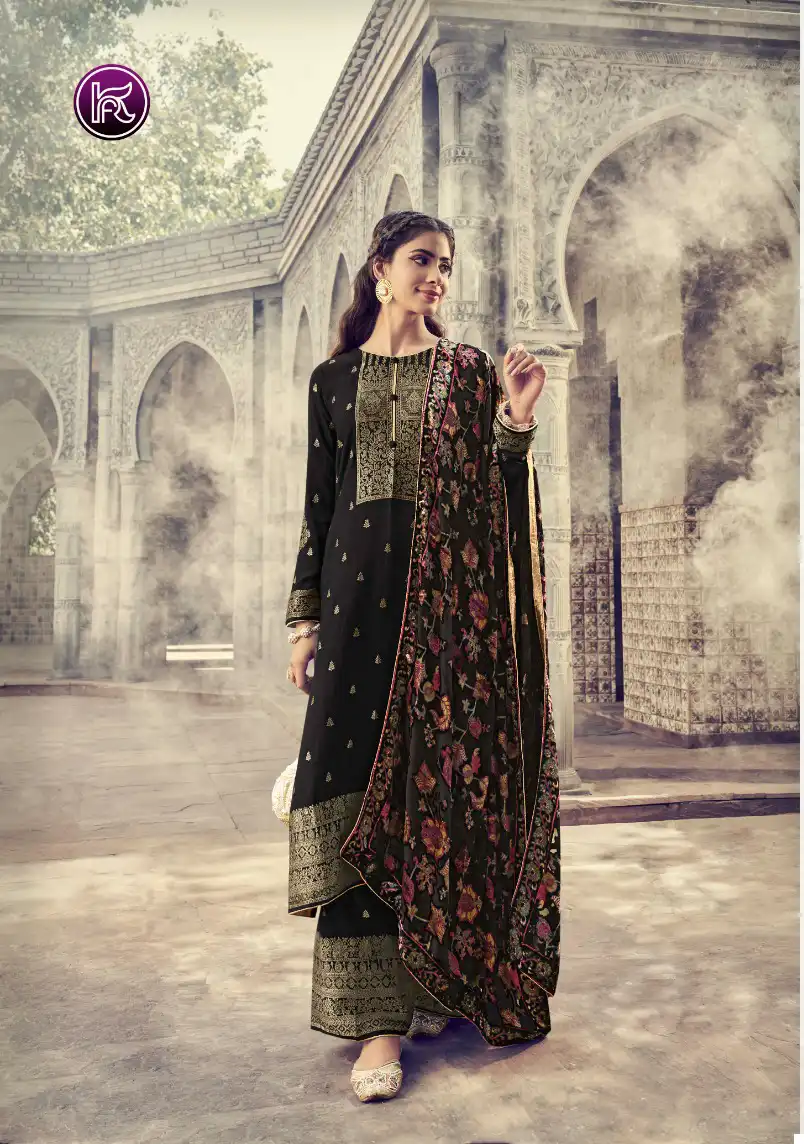 Kala Fashion Kala Brasso Viscose Pashmina Wholesale Designer Winter Wear Salwar Suit Catalog — Wholesale Salwar Suits, MPA wholesale from Surat - Gallery Image 4