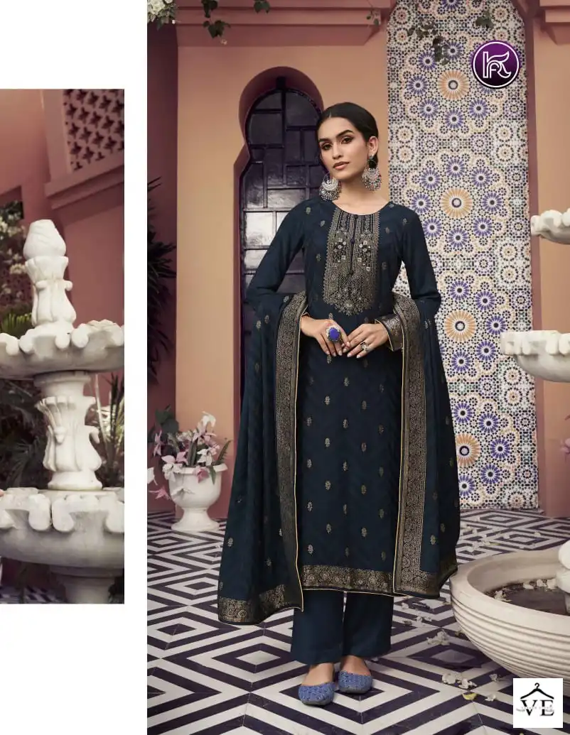 Kala Fashion Kala Pasmina Viscose Pashmina Wholesale Designer Winter Wear Salwar Suit Catalog — Wholesale Salwar Suits, MPA wholesale from Surat - Gallery Image 5