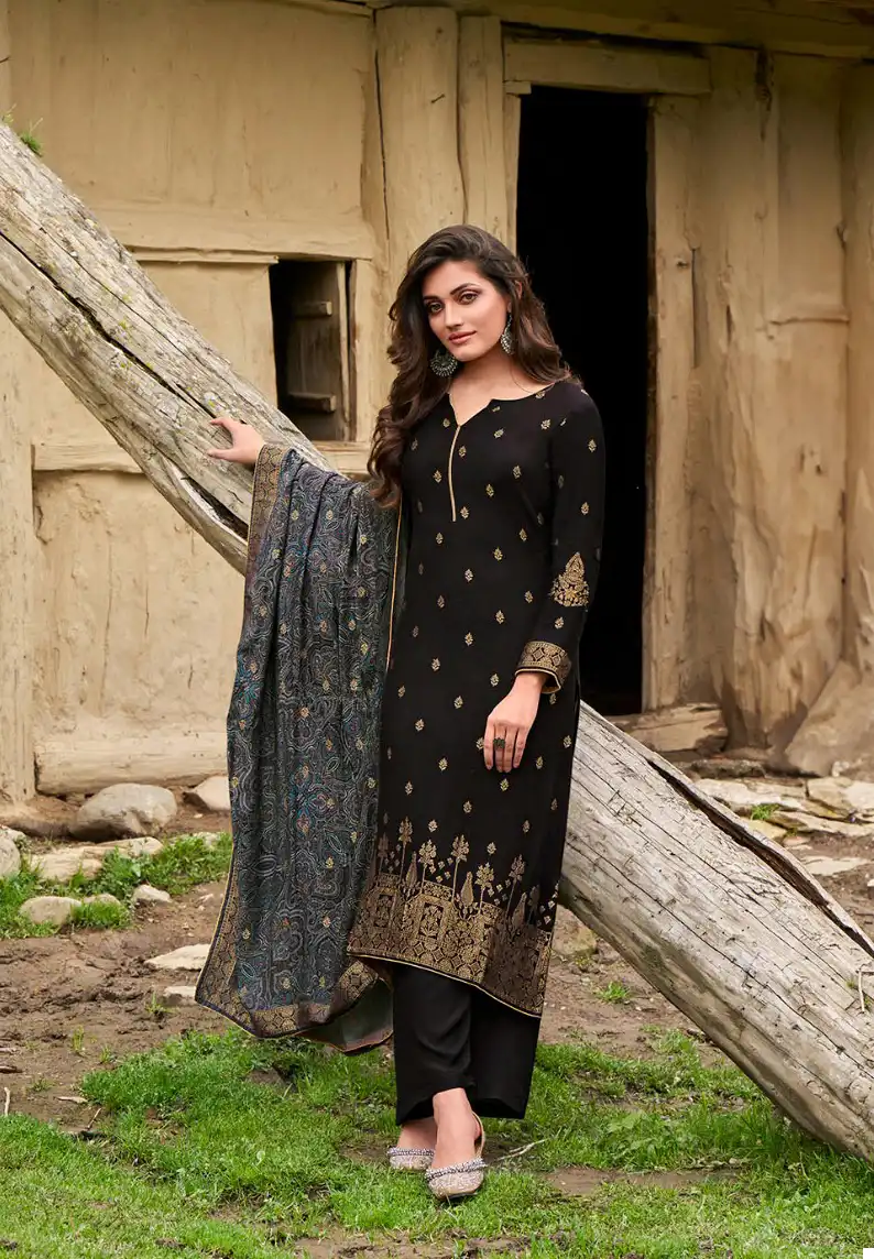 Kala Fashion Kala Print 2 Viscose Pashmina Wholesale Designer Winter Wear Salwar Suit Catalog - 6 Pcs Set — Wholesale Salwar Suits, MPA wholesale from Surat - Gallery Image 4